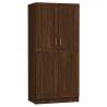 Brown Oak Wardrobe - Engineered Wood Storage Solution | HipoMarket