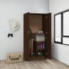 Brown Oak Wardrobe - Engineered Wood Storage Solution | HipoMarket