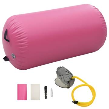 Inflatable Gymnastic Roll with Pump 120x90 cm - Pink