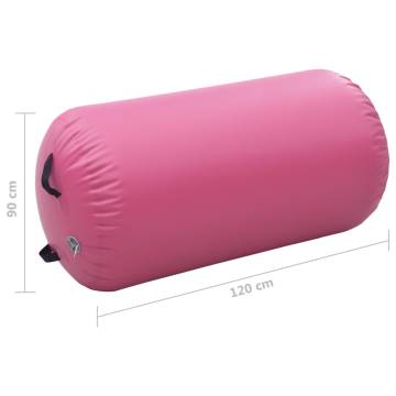 Inflatable Gymnastic Roll with Pump 120x90 cm - Pink