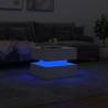 Modern Coffee Table with LED Lights - White 50x50x40 cm