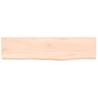 Wall Shelf 40x10x2 cm Untreated Solid Oak - Rustic Home Storage