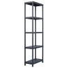 Storage Shelf Racks 2 pcs Black - Durable & Versatile