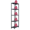 Storage Shelf Racks 2 pcs Black - Durable & Versatile