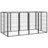 12-Panel Dog Playpen Black 50x100 cm Powder-coated Steel Size 200 x 100 x 100 cm Quantity in Package 1 