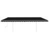 Manual Retractable Awning with LED - 6x3 m Anthracite | HipoMarket