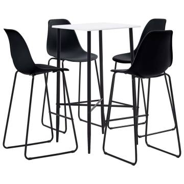 5 Piece Black Bar Set - Modern Design for Any Space