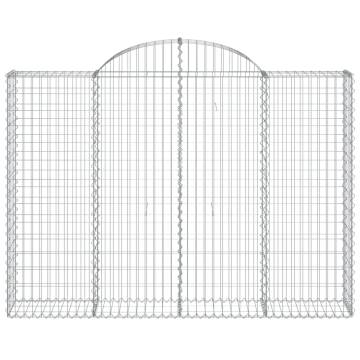 Arched Gabion Baskets 18 pcs - Durable Garden Barriers