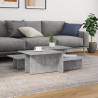 Stylish Concrete Grey Coffee Tables - Set of 2 | HipoMarket