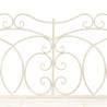 Antique White Garden Bench - Elegant Wrought Iron Design