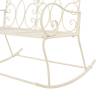 Antique White Garden Bench - Elegant Wrought Iron Design