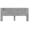 Headboard Cabinet with LED Concrete Grey - Modern Design