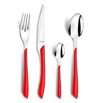 Amefa 16-Piece Cutlery Set Eclat Red - Quality & Colorful Dining