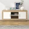 TV Cabinet White and Sonoma Oak 102x35x45 cm Engineered Wood Colour white and sonoma oak Quantity in Package 1 