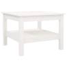 Elegant White Coffee Table 55x55 cm | Solid Pine Wood