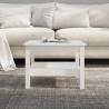 Elegant White Coffee Table 55x55 cm | Solid Pine Wood