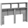 Stylish Headboard Cabinet with LED - Grey Sonoma 140x17x102 cm