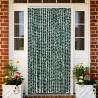 Fly Curtain Green and White 90x200 cm Chenille Colour green and white Size 90 x 200 cm 