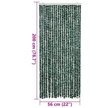 Fly Curtain Green and White 90x200 cm | Insect Prevention