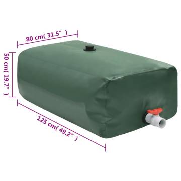 Foldable 500L PVC Water Tank with Tap | Hipomarket UK