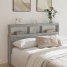 Headboard Cabinet with LED Grey Sonoma 160x17x102 cm Colour grey sonoma Size 160 x 17 x 102 cm Quantity in Package 1 