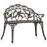 Bistro Bench 100cm in Bronze - Cast Aluminium Garden Furniture