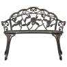 Bistro Bench 100cm in Bronze - Cast Aluminium Garden Furniture