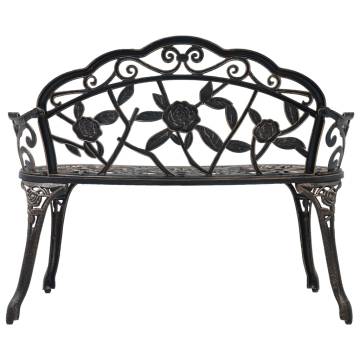 Bistro Bench 100cm in Bronze - Cast Aluminium Garden Furniture