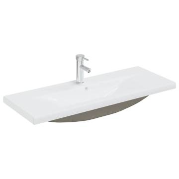 Stylish Sink Cabinet with Built-in Basin - White Engineered Wood