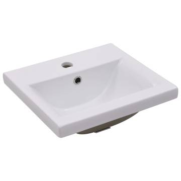 High Gloss Grey Sink Cabinet with Built-in Basin | Hipo Market