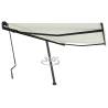 Freestanding Manual Retractable Awning 450x300 cm Cream Colour cream Size 450 x 300 cm Quantity in Package 1 