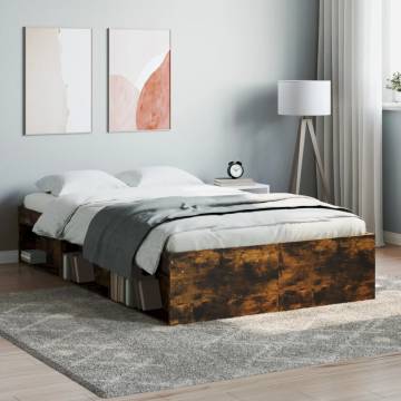 Bed Frame Smoked Oak 120x200 cm - Stylish & Practical Bedroom Solution