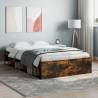 Bed Frame Smoked Oak 120x200 cm Colour smoked oak Size 120 x 200 cm 