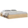 Sonoma Oak Bed Frame 200x200 cm - Modern & Practical Design