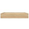 Sonoma Oak Bed Frame 200x200 cm - Modern & Practical Design