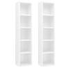 High Gloss White CD Cabinets - 2 pcs | Hipomarket