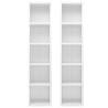 High Gloss White CD Cabinets - 2 pcs | Hipomarket