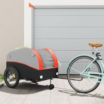 Bike Trailer Black & Orange | 45 kg Iron | Durable & Versatile