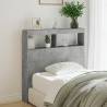 Headboard Cabinet with LED Concrete Grey 100x17x102 cm Colour concrete grey Size 100 x 17 x 102 cm Quantity in Package 1 