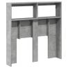 Stylish Headboard Cabinet with LED - Concrete Grey