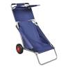 Portable Foldable Beach Trolley with Wheels - Blue