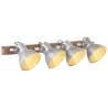 Industrial Wall Lamp Silver 90x25 cm E27 Colour silver Quantity in Package 1 Bulb Quantity straight - 4 lamp shades Model 