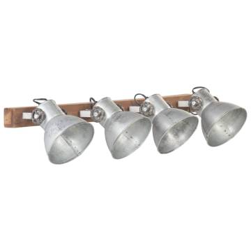 Industrial Wall Lamp Silver 90x25 cm E27 - Stylish Lighting