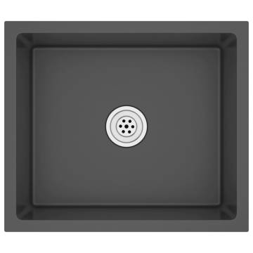 Handmade Black Stainless Steel Kitchen Sink - Modern Design