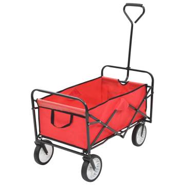 Folding Hand Trolley Steel Red | Durable & Versatile Transport