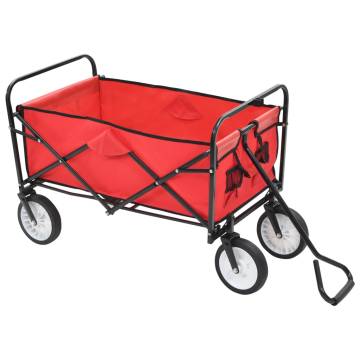 Folding Hand Trolley Steel Red | Durable & Versatile Transport