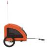 Durable Pet Bike Trailer - Orange Oxford Fabric & Iron