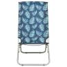 Folding Beach Chairs 2 pcs - Leaf Print Fabric for Relaxation