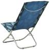 Folding Beach Chairs 2 pcs - Leaf Print Fabric for Relaxation