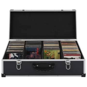 CD Case for 80 CDs - Durable Aluminium ABS Black